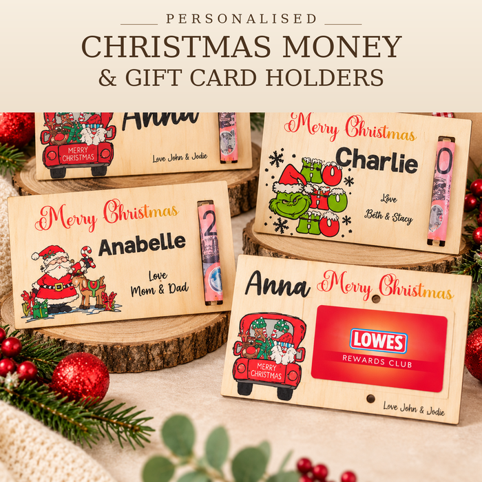Personalised Christmas Money & Gift Card Holders | Sweetpea Creations