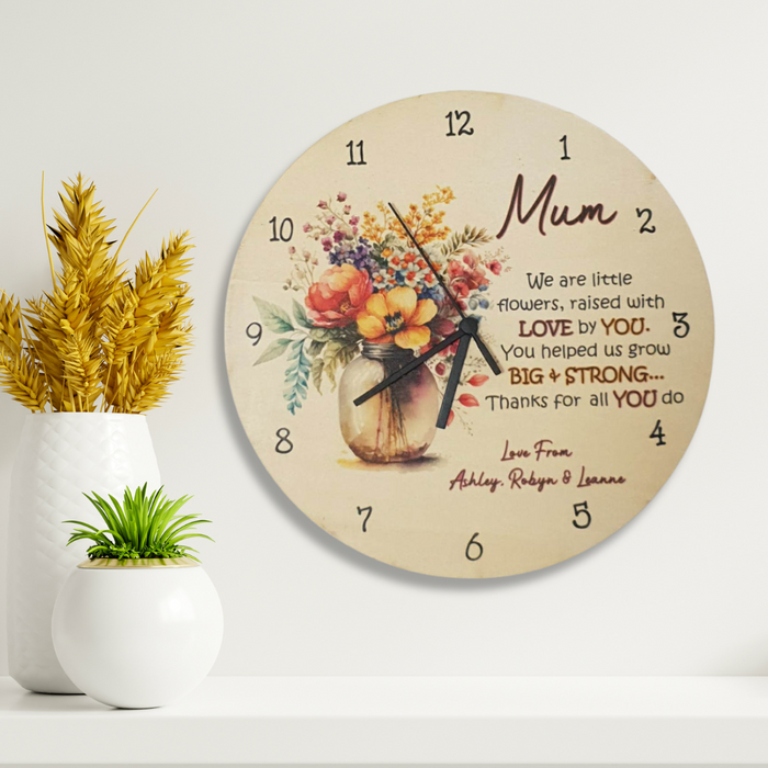 Jar of flowers Clock