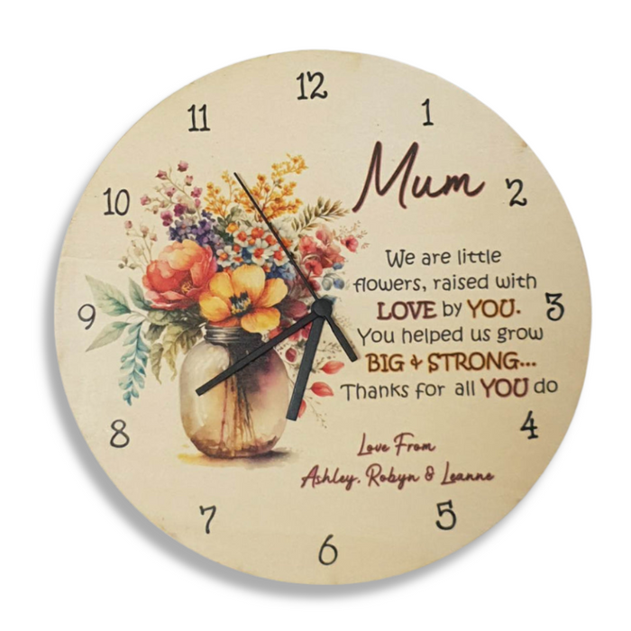 Jar of flowers Clock