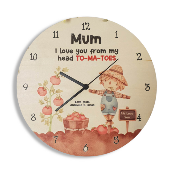 To-ma-toes Clock