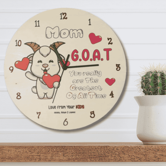 Personalised Wall Clock – Custom Name Clock for Kids, Families & Special Gifts