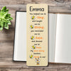 Personalised bookmark with custom name designed and printed in Australia.