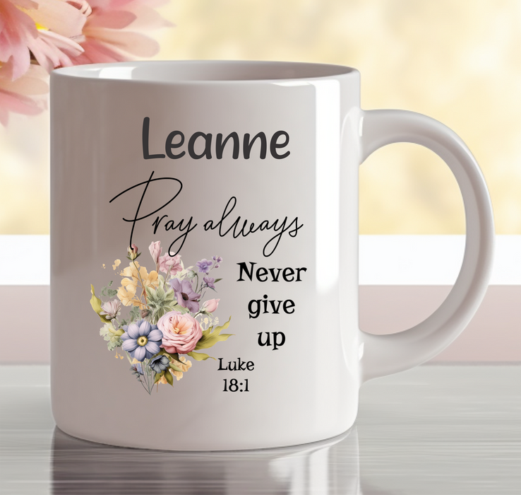 Personalised Floral Faith Mugs | Christian Gifts Made in Australia
