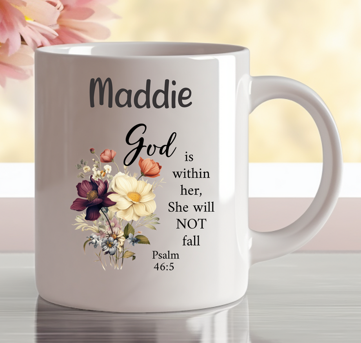 Personalised Floral Faith Mugs | Christian Gifts Made in Australia
