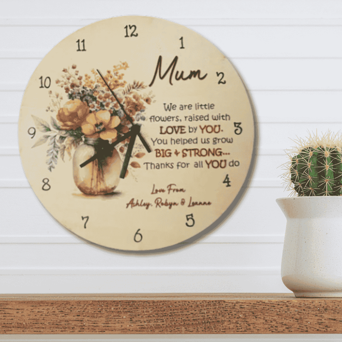Personalised Wall Clock – Custom Name Clock for Kids, Families & Special Gifts