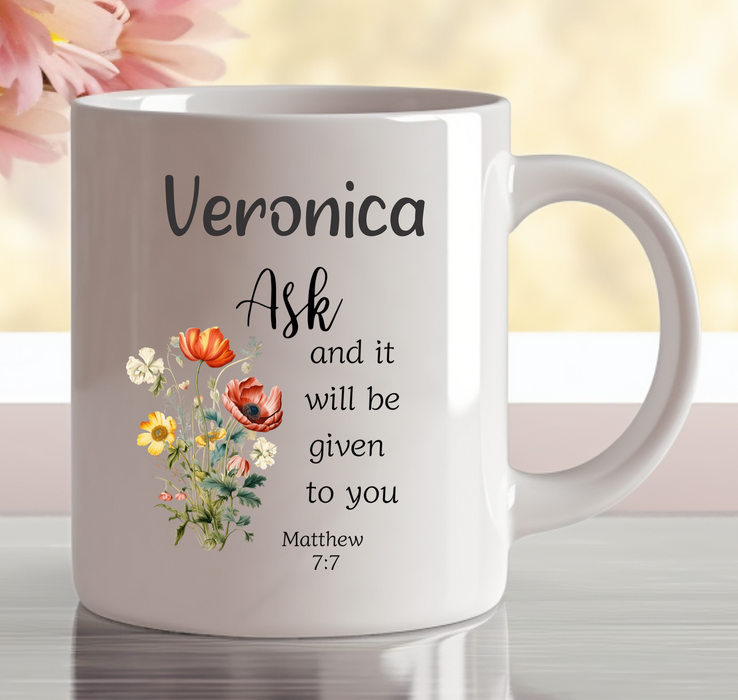 Personalised Floral Faith Mugs | Christian Gifts Made in Australia