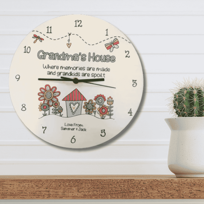 Personalised Wall Clock – Custom Name Clock for Kids, Families & Special Gifts