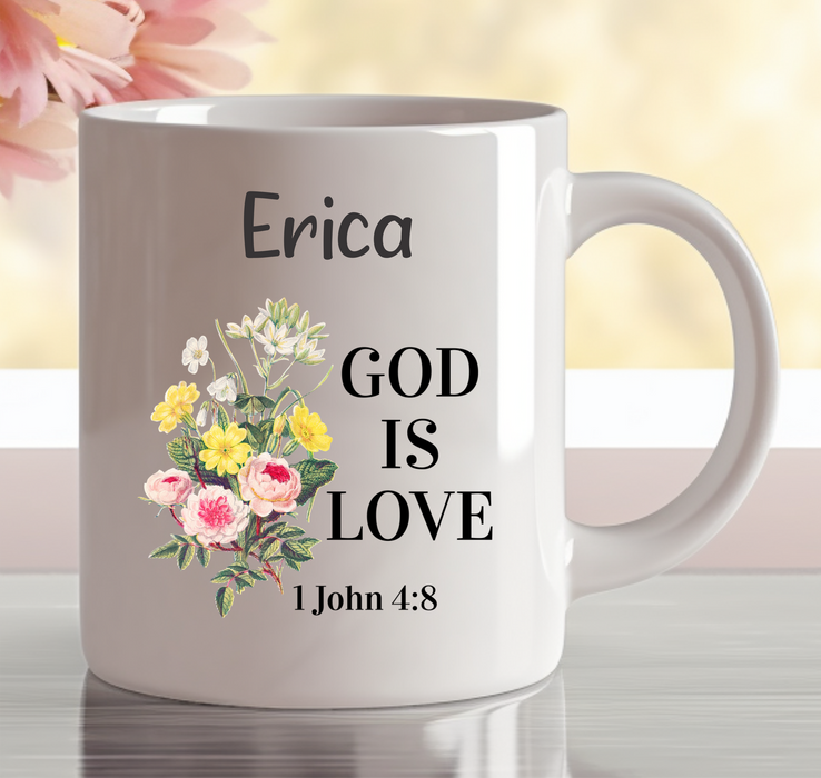 Personalised Floral Faith Mugs | Christian Gifts Made in Australia