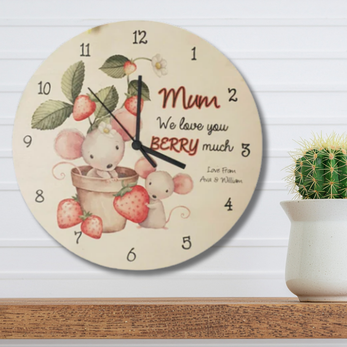 Personalised Wall Clock – Custom Name Clock for Kids, Families & Special Gifts
