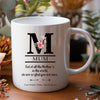 Personalised mug for Mum and Nan featuring custom name and initial design made in Australia