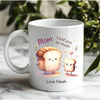 Personalised mug for Mum and Nan featuring custom name and bread loaf design made in Australia
