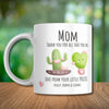 Personalised mug for Mum and Nan featuring custom name and cactus design made in Australia