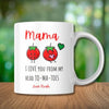 Personalised mug for Mum and Nan featuring custom name and tomatoes design made in Australia