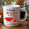 Personalised mug for Mum and Nan featuring custom name and watermelon design made in Australia