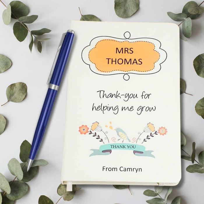 Personalised A5 Notebook - Teacher Appreciation