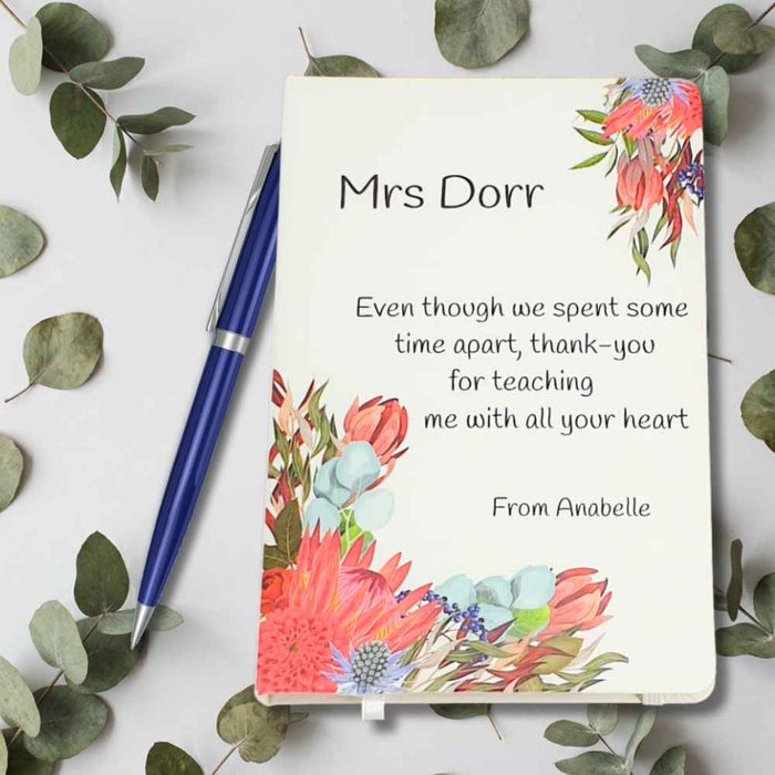 Personalised A5 Notebook - Teacher Appreciation