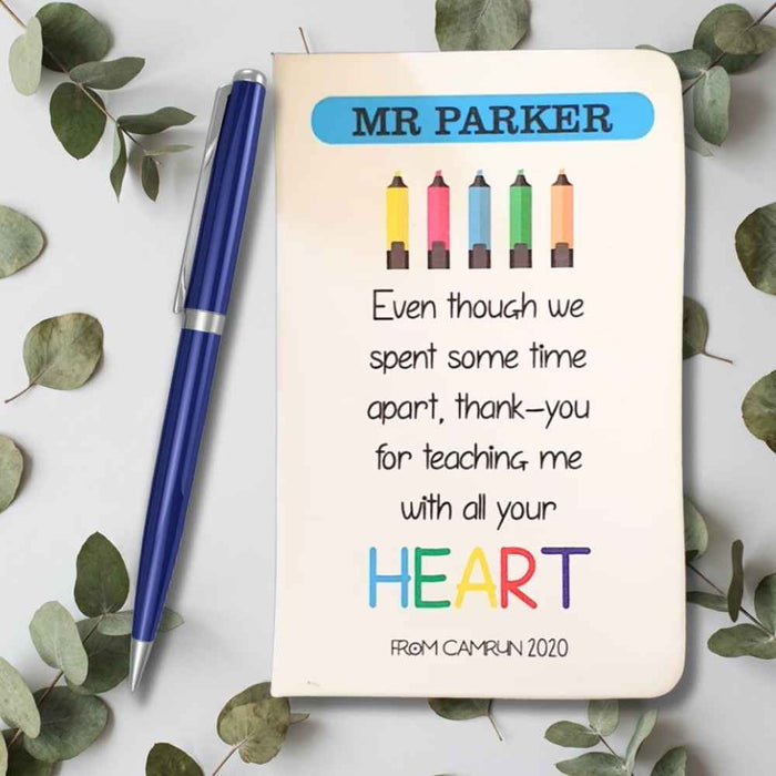 Personalised A5 Notebook - Teacher Appreciation