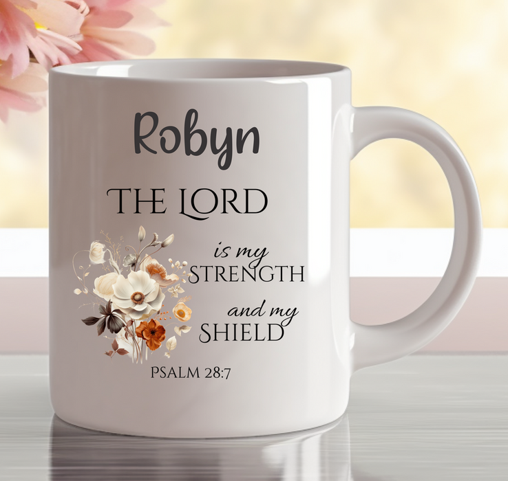 Personalised Floral Faith Mugs | Christian Gifts Made in Australia