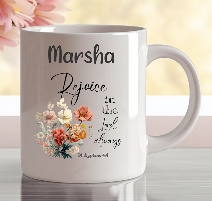 Personalised Floral Faith Mugs | Christian Gifts Made in Australia