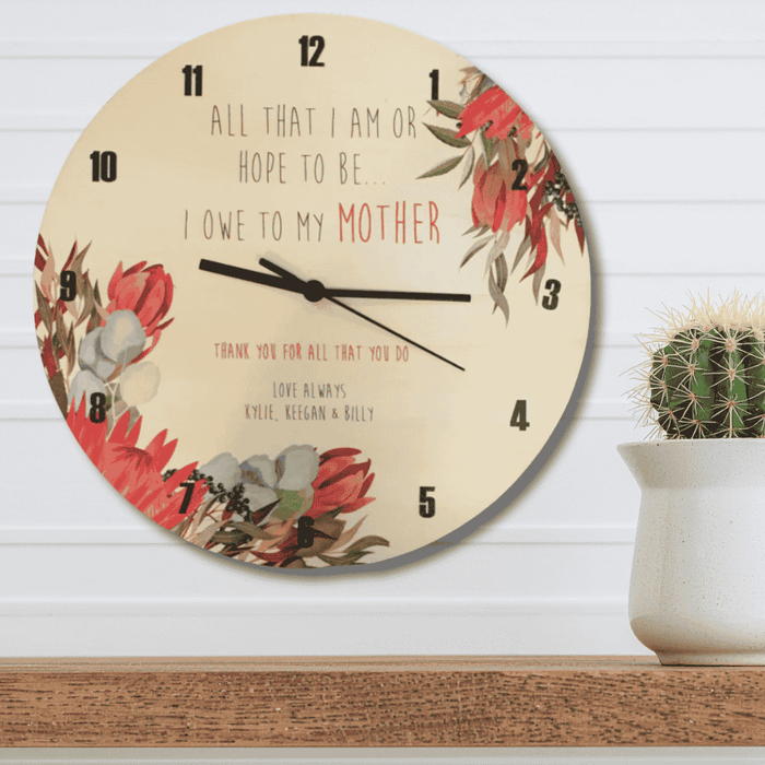 Personalised Wall Clock – Custom Name Clock for Kids, Families & Special Gifts