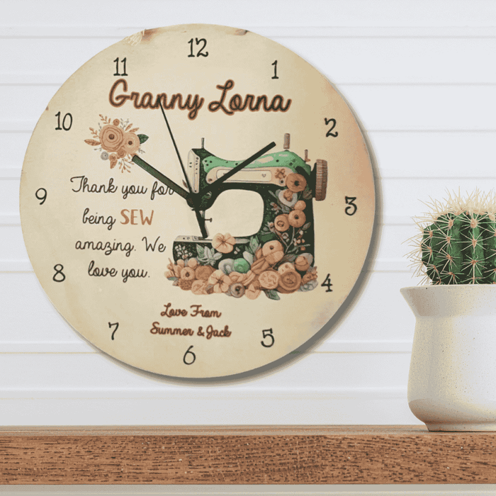 Personalised Wall Clock – Custom Name Clock for Kids, Families & Special Gifts