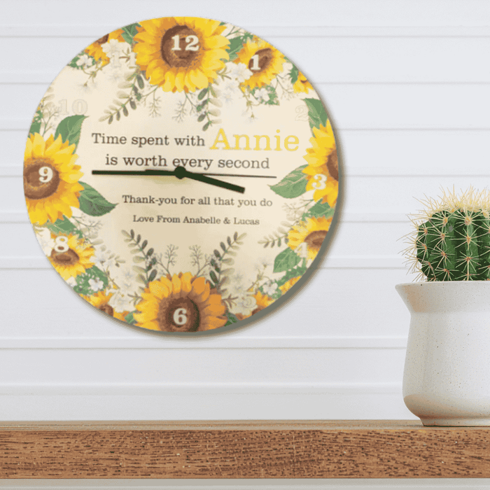 Personalised Wall Clock – Custom Name Clock for Kids, Families & Special Gifts