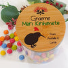 Personalised teacher appreciation lolly jar featuring a New Zealand design and custom teacher name, handmade in Australia.