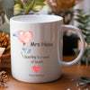 Personalised teacher mug customised with teacher's name, perfect for end of year teacher appreciation gifts.