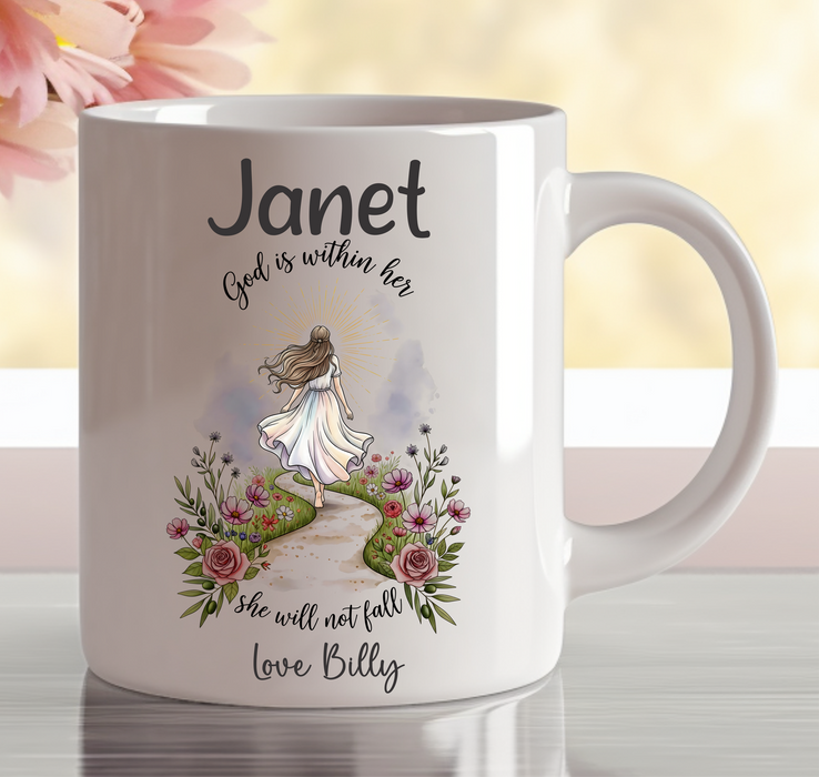 Personalised inspirational mug featuring an uplifting message, custom design and premium ceramic finish made in Australia.