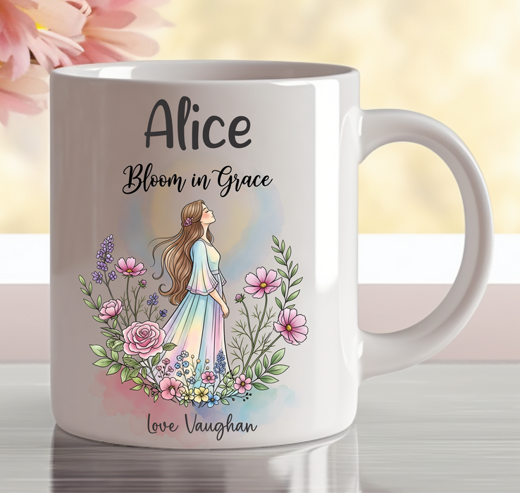 Personalised inspirational mug featuring an uplifting message, custom design and premium ceramic finish made in Australia.