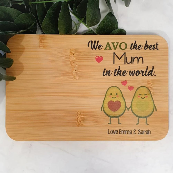 Personalised Bamboo Chopping Board | Custom Kitchen Gift for Mum, Dad, Grandparents & Families
