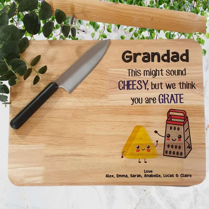 Personalised Bamboo Chopping Board | Custom Kitchen Gift for Mum, Dad, Grandparents & Families
