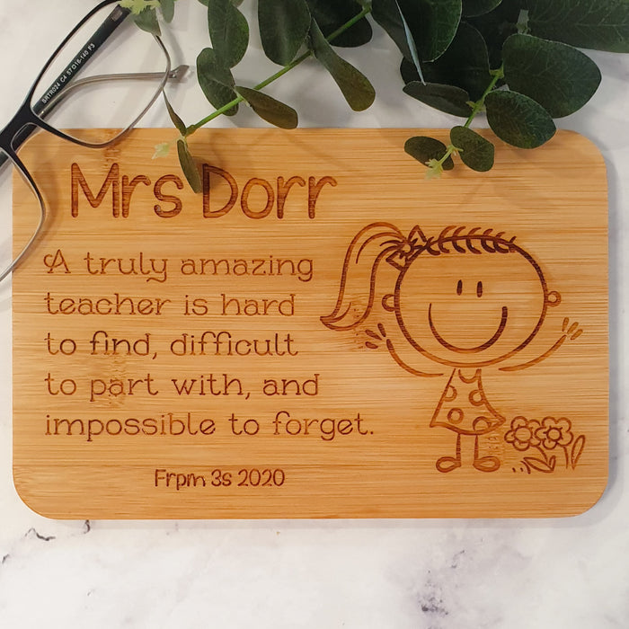 Engraved Teacher Chopping Boards