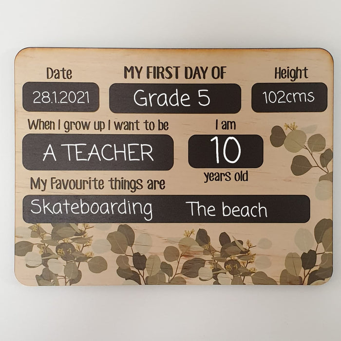 First Day Boards