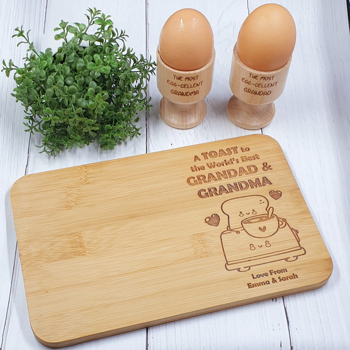 Personalised Egg Cup & Toast Board Set